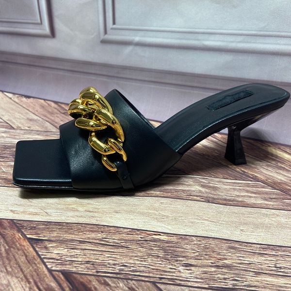 summer fashion luxury slippers heels sandal daikin chain genuine leather soft womens shoe heeled big size sandals scuffs slippe, Black
summer fashion luxury slippers heels sandal daikin chain genuine leather soft womens shoe heeled big size sandals scuffs slippe, Black