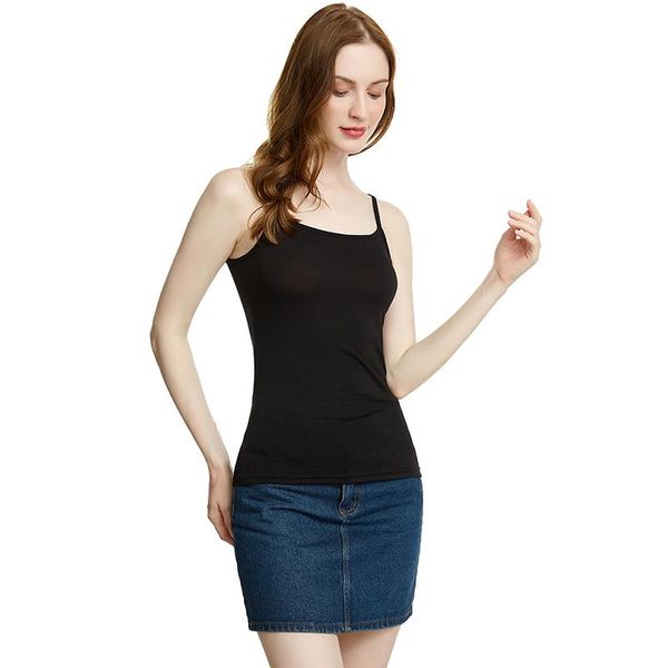 women's tanks & camis women plain camisole crew neck vest slim sling female tank 2021, White
women's tanks & camis women plain camisole crew neck vest slim sling female tank 2021, White