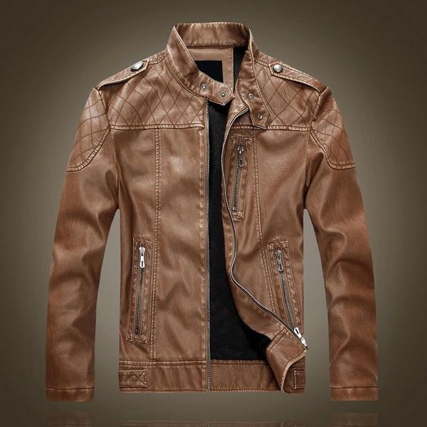 men's jackets classic style leather jacket fashion plus velvet tide washing pu motorcycle men jean, Black;brown
men's jackets classic style leather jacket fashion plus velvet tide washing pu motorcycle men jean, Black;brown