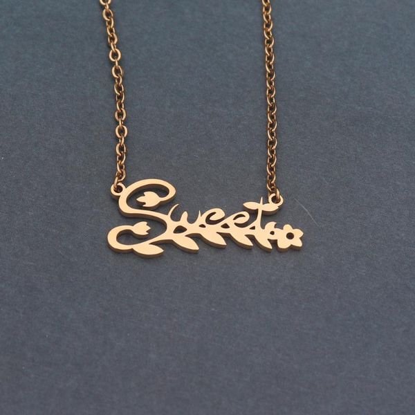 chains 10pcs/lot fashion sweet word necklace branch pendant stainless steel chain gold collier femme baby girl jewelry, Silver
chains 10pcs/lot fashion sweet word necklace branch pendant stainless steel chain gold collier femme baby girl jewelry, Silver