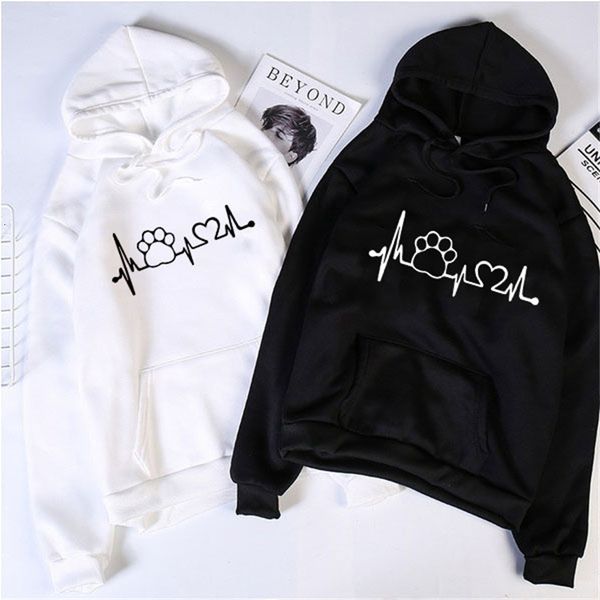 women's hoodies & sweatshirts moletom feminino com capuz, agasalho de treino casual para mulheres, estampa coração e pé, primavera, Black
women's hoodies & sweatshirts moletom feminino com capuz, agasalho de treino casual para mulheres, estampa coração e pé, primavera, Black