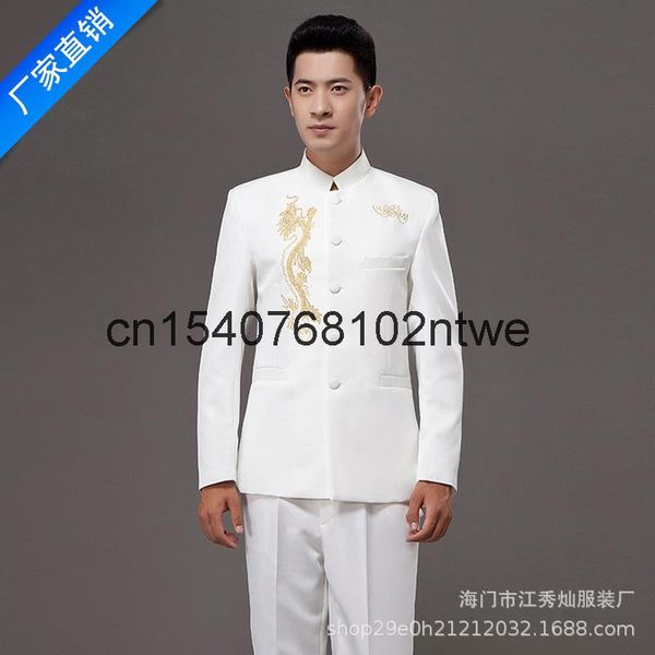 zhongshanzhuang 202 men's embroidered slim tang suit stage performance dress bridegroom wedding suits & blazers, White;black
zhongshanzhuang 202 men's embroidered slim tang suit stage performance dress bridegroom wedding suits & blazers, White;black