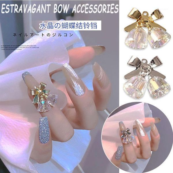 fashion bowknots gold nail charm aurora bow crystal bell metal 3d charms decorations diy uv gel manicure art1, Silver;gold 
fashion bowknots gold nail charm aurora bow crystal bell metal 3d charms decorations diy uv gel manicure art1, Silver;gold