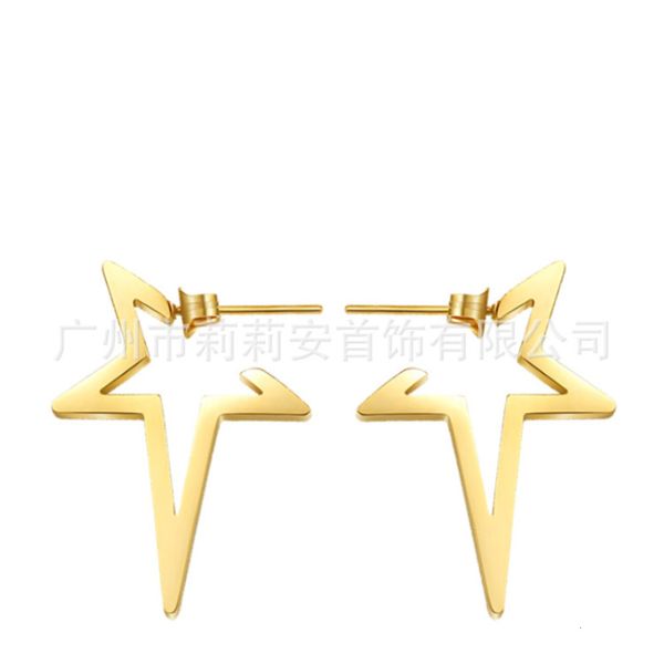 18k gold plated titanium steel personalized irregular star fashion asymmetric five pointed star earrings e5261, Black
18k gold plated titanium steel personalized irregular star fashion asymmetric five pointed star earrings e5261, Black