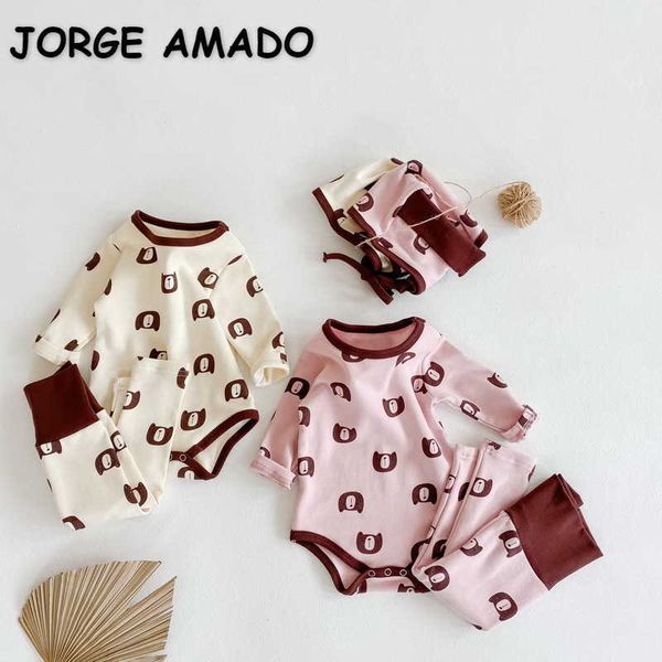 spring kids boys girls 3-pcs sets cartoon bear long sleeves bodysuit + pants cap children pajamas clothes e6072 210610, White
spring kids boys girls 3-pcs sets cartoon bear long sleeves bodysuit + pants cap children pajamas clothes e6072 210610, White