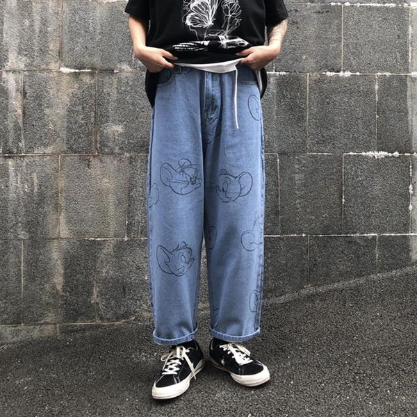 women's jeans spring vintage women kawaii cartoon mouse pants female cute straight leg for both men and, Blue
women's jeans spring vintage women kawaii cartoon mouse pants female cute straight leg for both men and, Blue