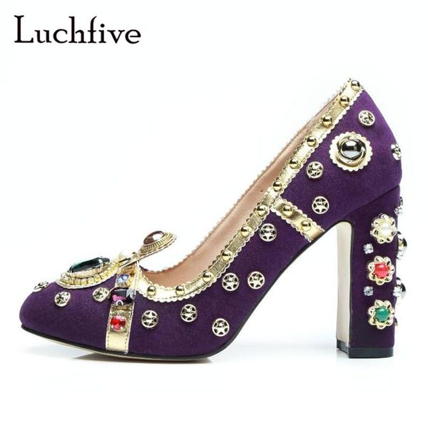 rhinestone pearls women pumps fashion rivets chunky high heels round toe geninue leather shallow slip on ladies shoes purple dress, Black
rhinestone pearls women pumps fashion rivets chunky high heels round toe geninue leather shallow slip on ladies shoes purple dress, Black