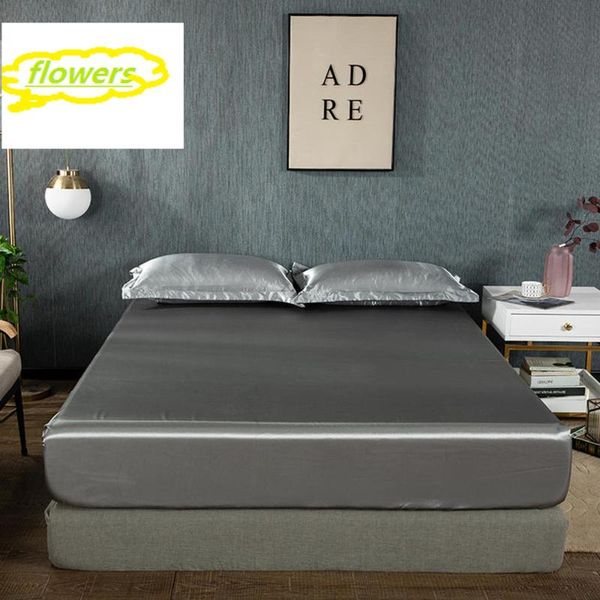 sheets & sets srf 1pcs luxury silver satin silk grey fitted sheet mattress cover with elastic rubber band printed bed for women men
sheets & sets srf 1pcs luxury silver satin silk grey fitted sheet mattress cover with elastic rubber band printed bed for women men