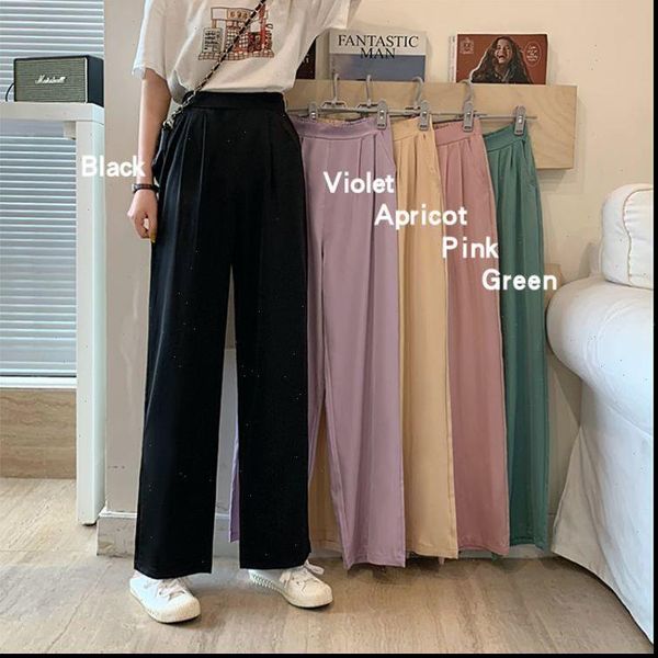spring and autumn casual women pant loose thin drape high waist straight wild wide leg suit, Black;white
spring and autumn casual women pant loose thin drape high waist straight wild wide leg suit, Black;white