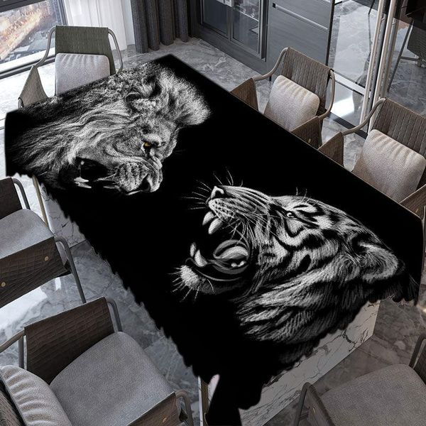 table cloth black white animal lion tiger cat wolf artistic rectangular tablecloths waterproof coffee cover decor
table cloth black white animal lion tiger cat wolf artistic rectangular tablecloths waterproof coffee cover decor