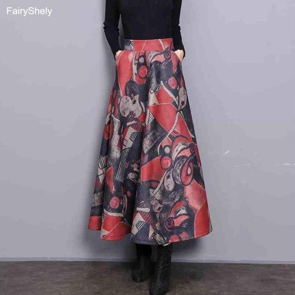 skirts fairyshely 2021 high waist pleated skirt women autumn winter woolen floral print maxi ladies pocket long plus size, Black
skirts fairyshely 2021 high waist pleated skirt women autumn winter woolen floral print maxi ladies pocket long plus size, Black