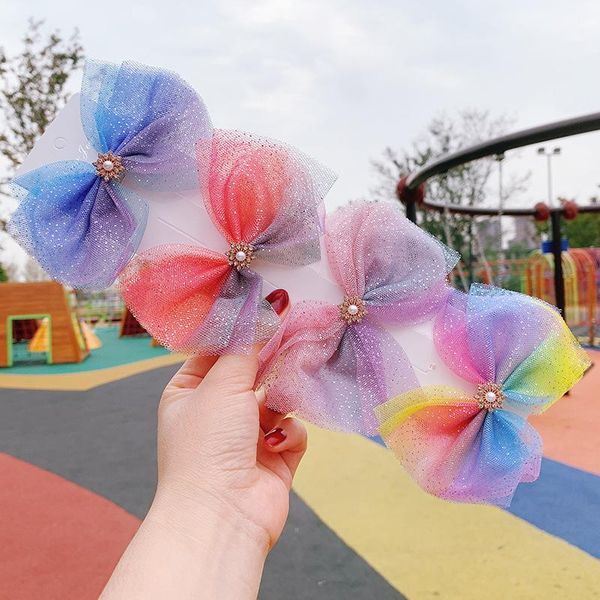 20pcs fashion glitter gradient rainbow color bowknot hairpins pearl mesh bow hair clips princess headwear girls accessories, Slivery;white
20pcs fashion glitter gradient rainbow color bowknot hairpins pearl mesh bow hair clips princess headwear girls accessories, Slivery;white