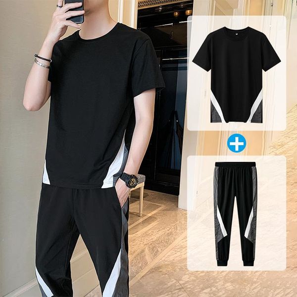 men's tracksuits casual sports suit male 2021 summer korean fashion all-match short-sleeved stretch two-piece, Gray
men's tracksuits casual sports suit male 2021 summer korean fashion all-match short-sleeved stretch two-piece, Gray