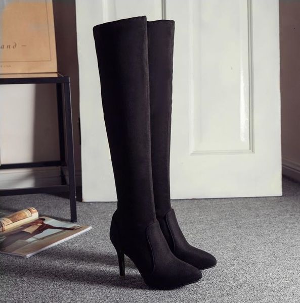 over the knee thigh high boot fashion luxury designer women shoes winter boots 3 colors size 33 to 42 43, Black
over the knee thigh high boot fashion luxury designer women shoes winter boots 3 colors size 33 to 42 43, Black
