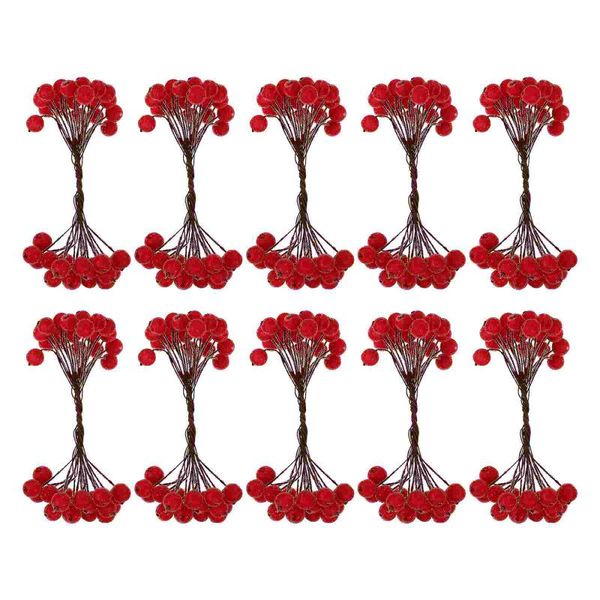 decorative flowers & wreaths 200 pcs artificial berry christmas decor simulation double head
decorative flowers & wreaths 200 pcs artificial berry christmas decor simulation double head