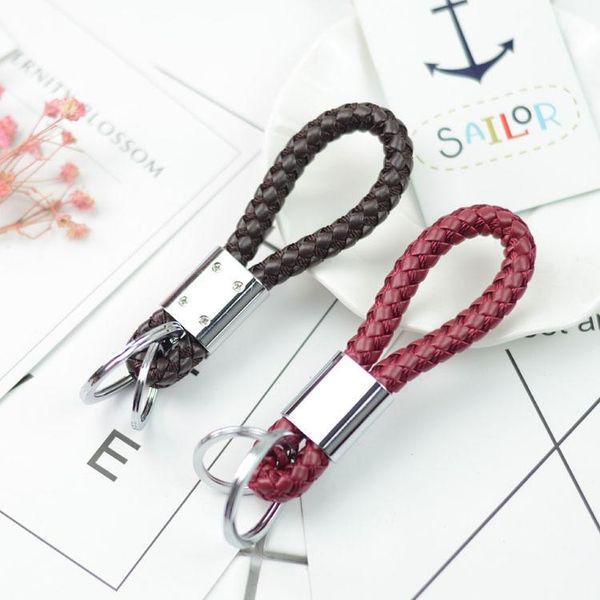 keychains weaving leather rope double ring key chains for men and women mobile phone hanging chain all car model c3, Silver
keychains weaving leather rope double ring key chains for men and women mobile phone hanging chain all car model c3, Silver