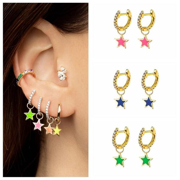 hoop & huggie neon star earrings for women pendientes plata 925 colorful pendant hanging earring party wedding jewelry gift, Golden;silver
hoop & huggie neon star earrings for women pendientes plata 925 colorful pendant hanging earring party wedding jewelry gift, Golden;silver