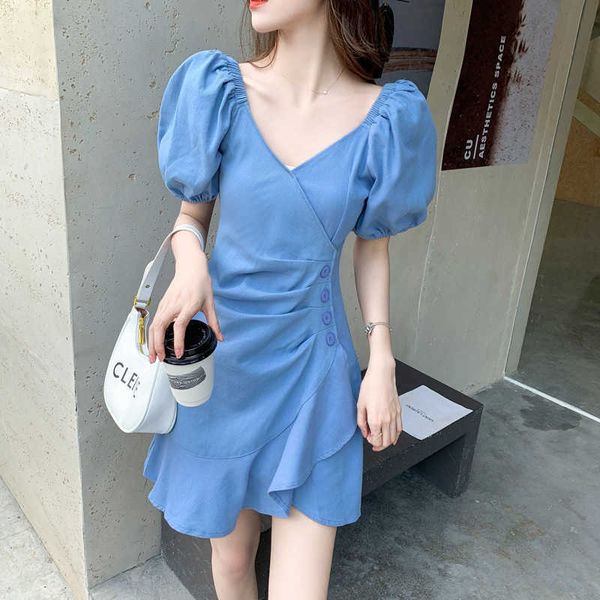 summer 2021 women's drs french elegant v-neck skirt short sleeve irregular, Black
summer 2021 women's drs french elegant v-neck skirt short sleeve irregular, Black