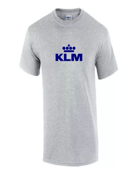 klm blue retro logo shirt dutch royal airline aviation sport gray t-shirt, White;black
klm blue retro logo shirt dutch royal airline aviation sport gray t-shirt, White;black