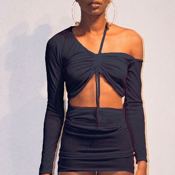 casual dresses european and american summer women's wear single shoulder long sleeve tight bag hip mini short dress bxy5, Black;gray
casual dresses european and american summer women's wear single shoulder long sleeve tight bag hip mini short dress bxy5, Black;gray