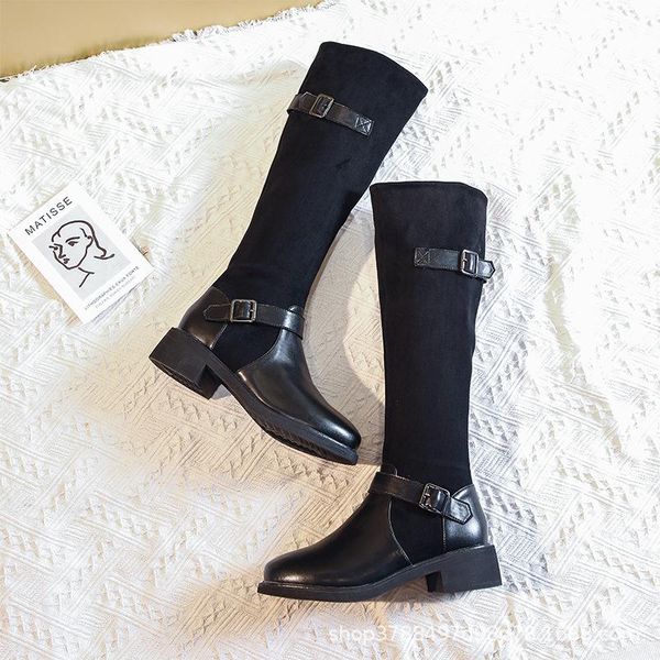 boots women's long knee 2021 spring autumn single tube small thin knight high, Black
boots women's long knee 2021 spring autumn single tube small thin knight high, Black