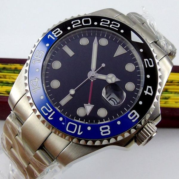 wristwatches 40mm automatic mens watch steel ceramic bezel deployment gmt oyster strap sapphire glass screwdown crown black dial, Slivery;brown
wristwatches 40mm automatic mens watch steel ceramic bezel deployment gmt oyster strap sapphire glass screwdown crown black dial, Slivery;brown