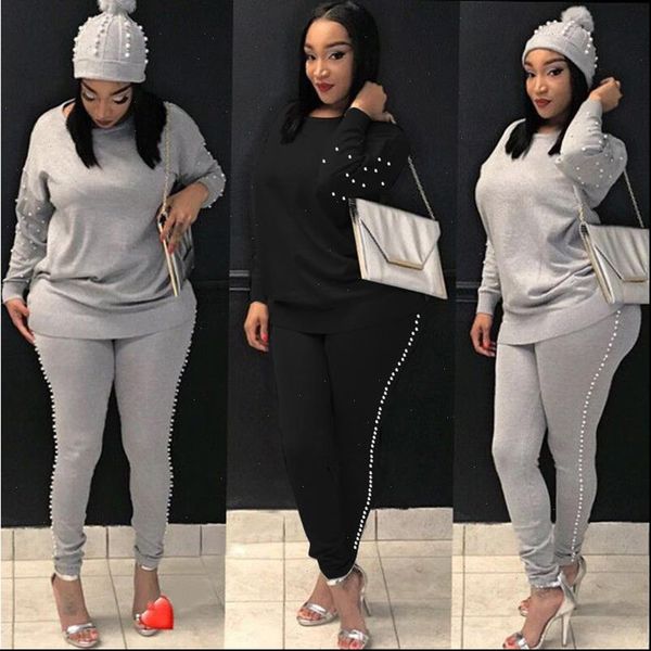 women clothing tracksuits two piece set pearl tracksuit beading pants long sleeve 2 ladies suits outfits autumn 2pcs, Gray
women clothing tracksuits two piece set pearl tracksuit beading pants long sleeve 2 ladies suits outfits autumn 2pcs, Gray