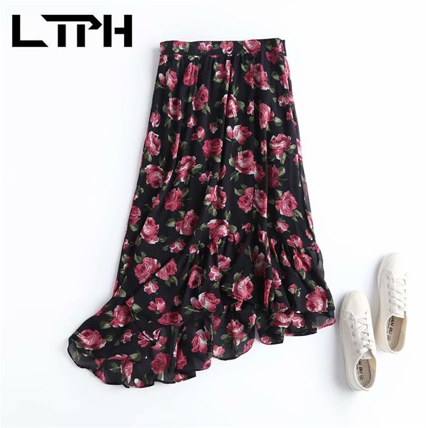 classic ruffles irregular floral skirt high waist mid-length chiffon woman skirts thin comfortable spring summer 210427, Black
classic ruffles irregular floral skirt high waist mid-length chiffon woman skirts thin comfortable spring summer 210427, Black