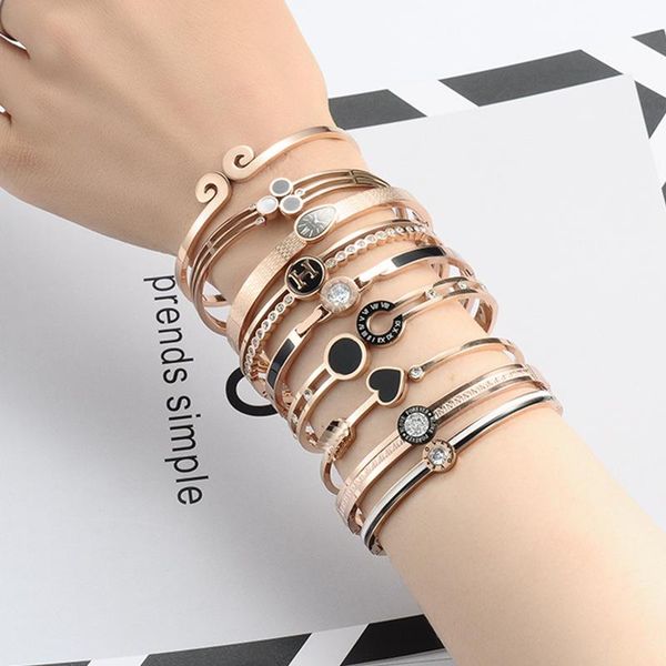 bangle titanium steel female korean version does not fade, small fresh bracelet, simple rose gold wild forest series, Black
bangle titanium steel female korean version does not fade, small fresh bracelet, simple rose gold wild forest series, Black