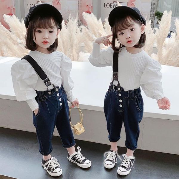 clothing sets kids children baby girls set puff sleeve shirt denim jeans overall dungarees toddler clothes outfit for 1 2 3 8 7 years, White
clothing sets kids children baby girls set puff sleeve shirt denim jeans overall dungarees toddler clothes outfit for 1 2 3 8 7 years, White