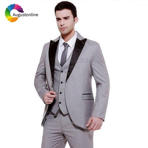 men's suits & blazers grey black peaked lapel men for wedding bridegroom prom groom tuxedo slim fit formal man blazer jacket+, White;black
men's suits & blazers grey black peaked lapel men for wedding bridegroom prom groom tuxedo slim fit formal man blazer jacket+, White;black