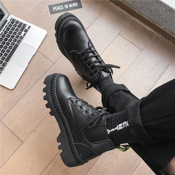 men 's boots non-slip waterproof 2020 winter shoes high-tooling platform platform shoes demonia boots sneakers 40-45, Black
men 's boots non-slip waterproof 2020 winter shoes high-tooling platform platform shoes demonia boots sneakers 40-45, Black