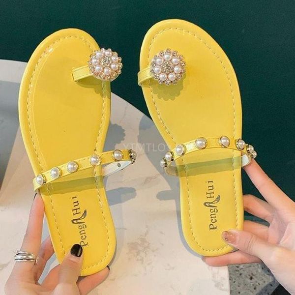 summer pearl slippers women's toe outside wear beach holiday flats flip flops rhinestone sandals zapatillas mujer casa, Black
summer pearl slippers women's toe outside wear beach holiday flats flip flops rhinestone sandals zapatillas mujer casa, Black
