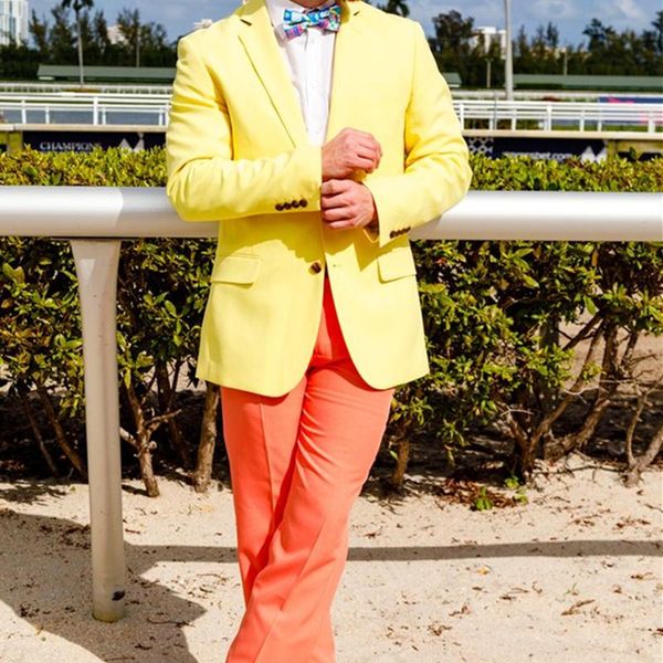 men's suits & blazers fashion gentleman style custom yellow suit with orange pants for wedding slim fit party sets (jacket+pants), White;black
men's suits & blazers fashion gentleman style custom yellow suit with orange pants for wedding slim fit party sets (jacket+pants), White;black