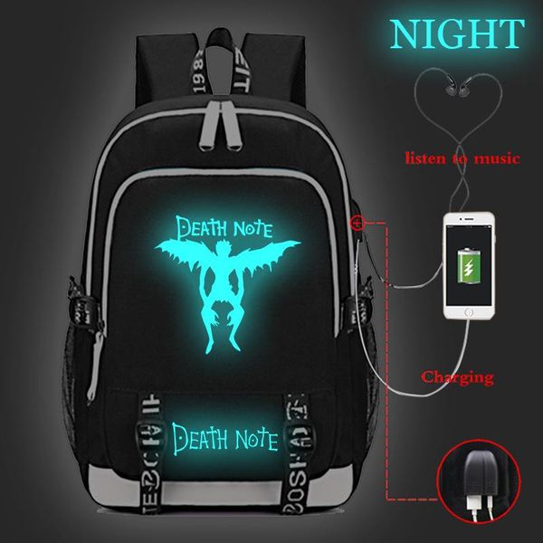 backpack death note luminous boys girls school bags usb charging travel knapsack students book teens sport mochila
backpack death note luminous boys girls school bags usb charging travel knapsack students book teens sport mochila