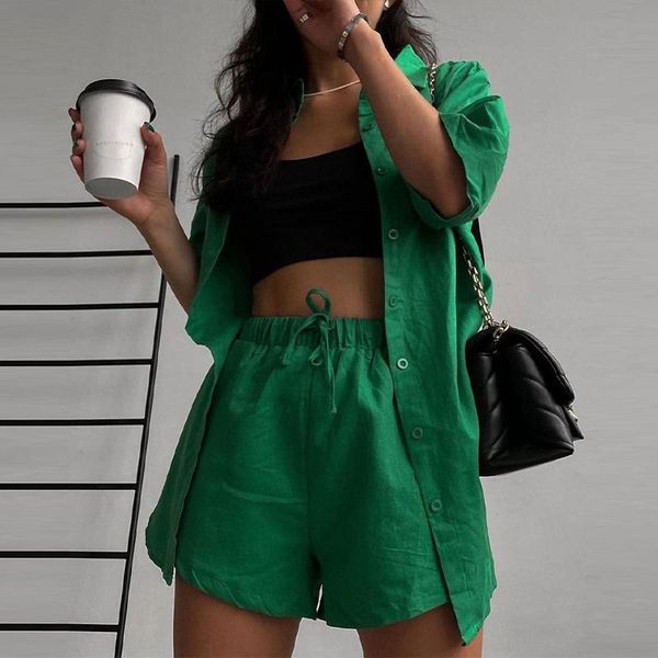 women's tracksuits summer casual tracksuit shorts suits green streetwear short sleeve shirt loose drawstring mini two piece set, Gray
women's tracksuits summer casual tracksuit shorts suits green streetwear short sleeve shirt loose drawstring mini two piece set, Gray