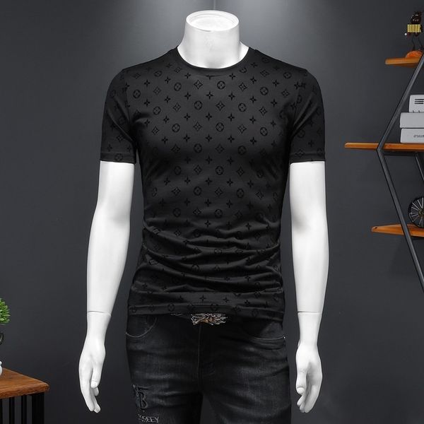 fashion t shirts 2021 summer short sleeve high end mercerized cotton fabric versatile for men, White;black
fashion t shirts 2021 summer short sleeve high end mercerized cotton fabric versatile for men, White;black
