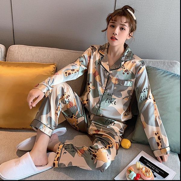 satin pj sets silk women sleepwear pajamas pyjamas set long sleeve nightwear cute and pants pijama suit, Black;red
satin pj sets silk women sleepwear pajamas pyjamas set long sleeve nightwear cute and pants pijama suit, Black;red