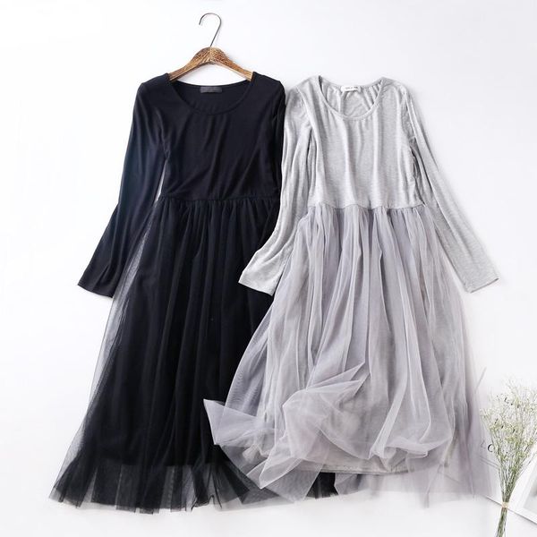 casual dresses 2021 spring long sleeve gauze vestidos lace dress women tunic basic summer modal mesh black party b725, Black;gray
casual dresses 2021 spring long sleeve gauze vestidos lace dress women tunic basic summer modal mesh black party b725, Black;gray
