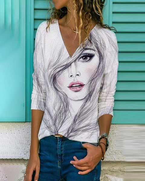 women's t-shirt v neck cute cartoon 3d tie dye printed t shirt 2021 spring autumn casual slim pullover pattern ladies tee top, White
women's t-shirt v neck cute cartoon 3d tie dye printed t shirt 2021 spring autumn casual slim pullover pattern ladies tee top, White