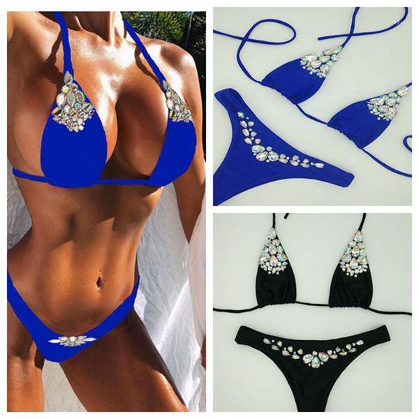 vacation summer women swimsuit push up biquini rhinestone swimwear lady beachwear diamond bikini set women's, White;black
vacation summer women swimsuit push up biquini rhinestone swimwear lady beachwear diamond bikini set women's, White;black