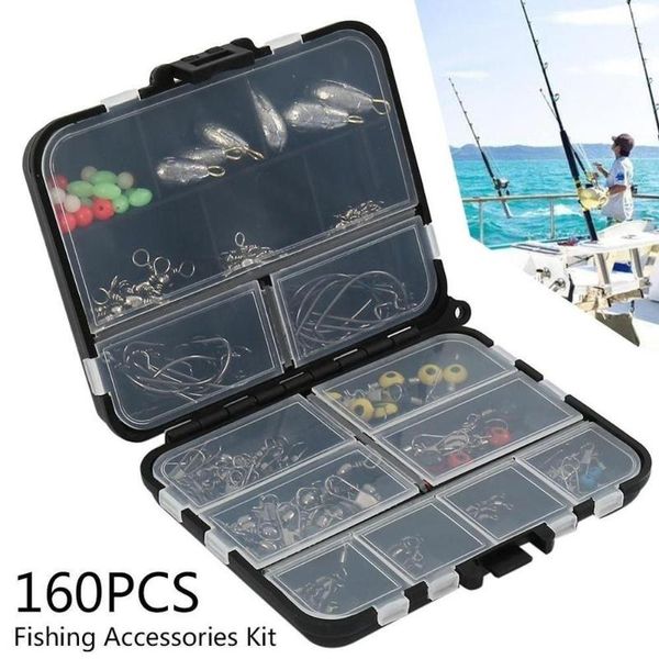 160pcs/box fishing accessories kit including jig hooks sinker weights swivels snaps with tackle box
160pcs/box fishing accessories kit including jig hooks sinker weights swivels snaps with tackle box