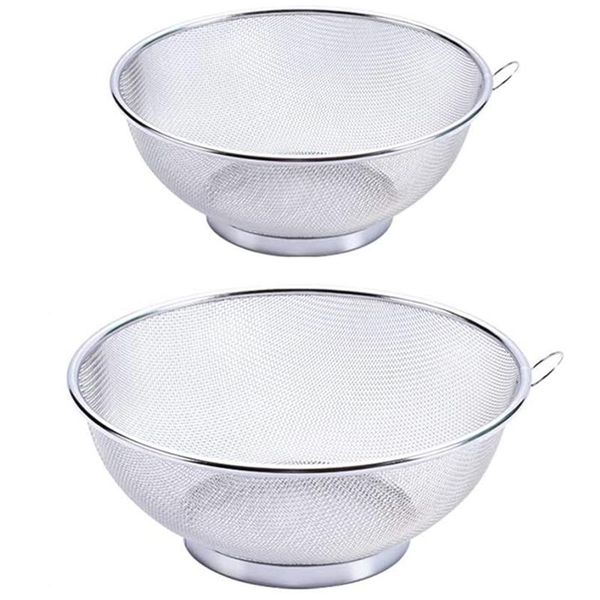 storage baskets 2pcs stainless steel strainer basket drainer-fine mesh wash basin, kitchen colander sieve
storage baskets 2pcs stainless steel strainer basket drainer-fine mesh wash basin, kitchen colander sieve
