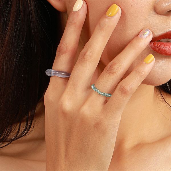 women resin polygon transparent rings jewelry sets korean cute colorful beaded index finger ring geometric girls hand ornament accessories w, Golden;silver
women resin polygon transparent rings jewelry sets korean cute colorful beaded index finger ring geometric girls hand ornament accessories w, Golden;silver