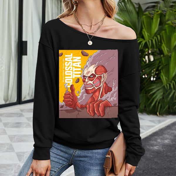 women inclined shoulder thicken sweatshirts ladies anime pattern printing autumn winter long sleeve skew collar casual loose sport street w, Black
women inclined shoulder thicken sweatshirts ladies anime pattern printing autumn winter long sleeve skew collar casual loose sport street w, Black
