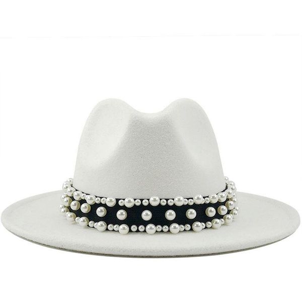 wide brim hats men 2021 women wool felt fedora panama hat pearl belt jazz trilby cap party formal in white,black, Blue;gray
wide brim hats men 2021 women wool felt fedora panama hat pearl belt jazz trilby cap party formal in white,black, Blue;gray