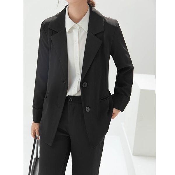 women's suits & blazers real s suit jacket female korean version 2021 autumn slim casual chic professional black small, White;black
women's suits & blazers real s suit jacket female korean version 2021 autumn slim casual chic professional black small, White;black