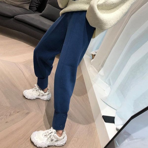 women's pants & capris xfpv 2021 autumn winter arrivals temperament solid color high waist slim casual cotton harlan women sm999, Black;white
women's pants & capris xfpv 2021 autumn winter arrivals temperament solid color high waist slim casual cotton harlan women sm999, Black;white