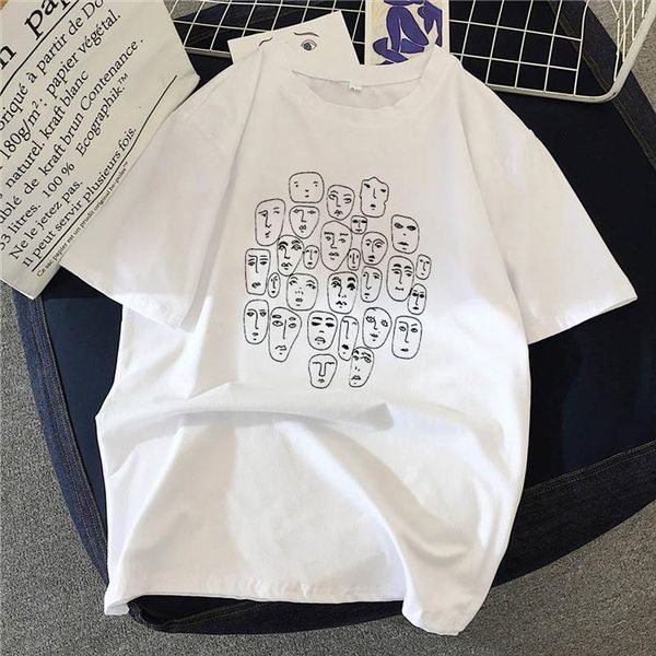 Harajuku Summer And Women Mens Tops Casual Abstract Sketch Funny Face Print Female Short Sleeve Plus Size Tee Top, White;black
Harajuku Summer And Women Mens Tops Casual Abstract Sketch Funny Face Print Female Short Sleeve Plus Size Tee Top, White;black