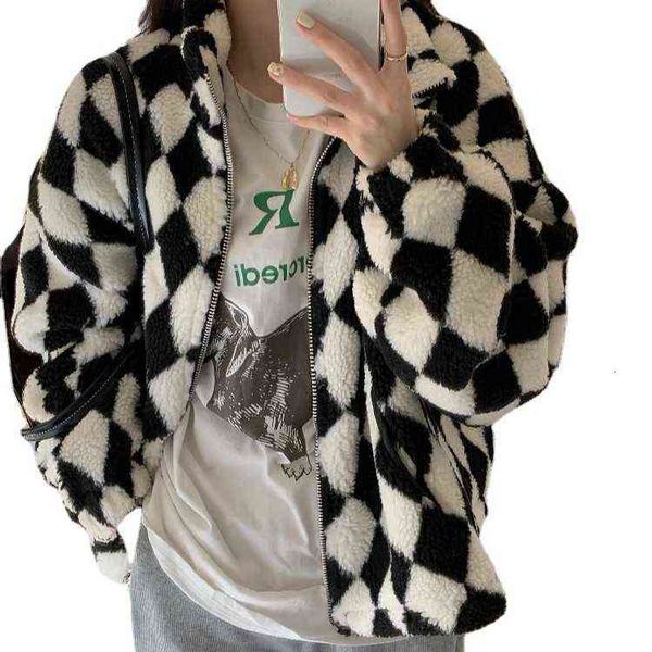 2021 winter korean ins fashion loose student stand collar lingge warm wool short coat women's wear, Black;brown
2021 winter korean ins fashion loose student stand collar lingge warm wool short coat women's wear, Black;brown